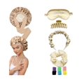 thumbnail image 1 of wonima11 Silk Bonnet and Sleep Mask for Sleeping 6PCS Set with Hair Scrunchie Headband Claw Clip Hair Ties for Women Daily Use, 1 of 1