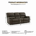 thumbnail image 7 of Signature Design by Ashley Leesworth Dark Brown Power Reclining Sofa, 7 of 7