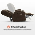 thumbnail image 4 of MCombo Triple Motor Power Lift Recliner for Short Elderly, Adjustable Headrest, Fabric 7631 (Coffee, Small), 4 of 10