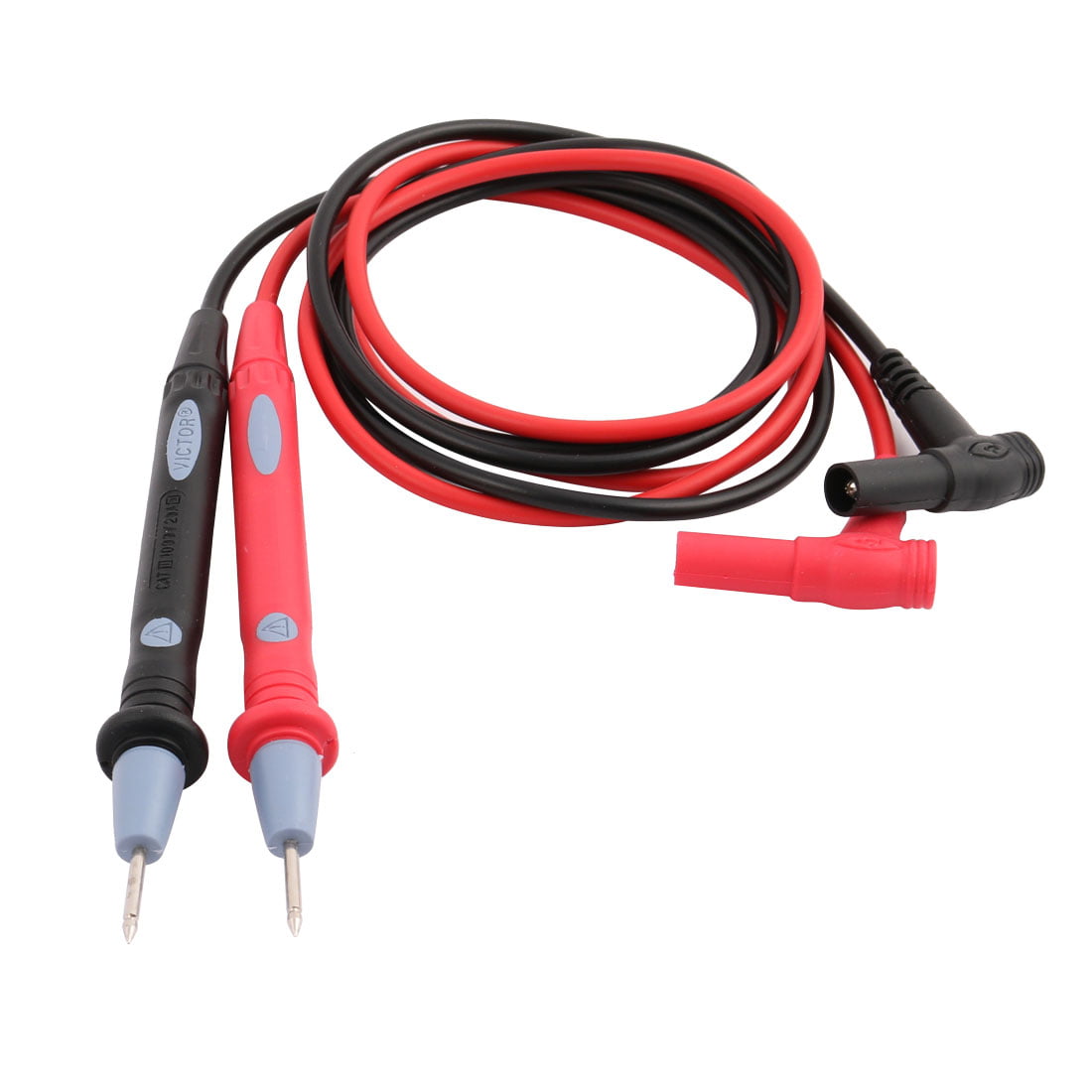uxcell 1000V Banana Connector Detachable Tip Multimeter Probe Test Lead Black Red Pair 