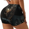 thumbnail image 2 of Kdxio Vintage Ornate Skull Print Workout Shorts for Women Seamless Soft Smooth Gym Yoga Scrunch Active Shorts, 2 of 5