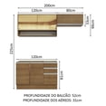 thumbnail image 3 of Cocina Integral Completa Modular Madesa Glamy 200cm MM 08, 3 of 5