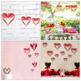 thumbnail image 2 of OUNONA 8Pcs Valentine's Day Heart Decoration Red Paper Hanging Ornament For Party, 2 of 8