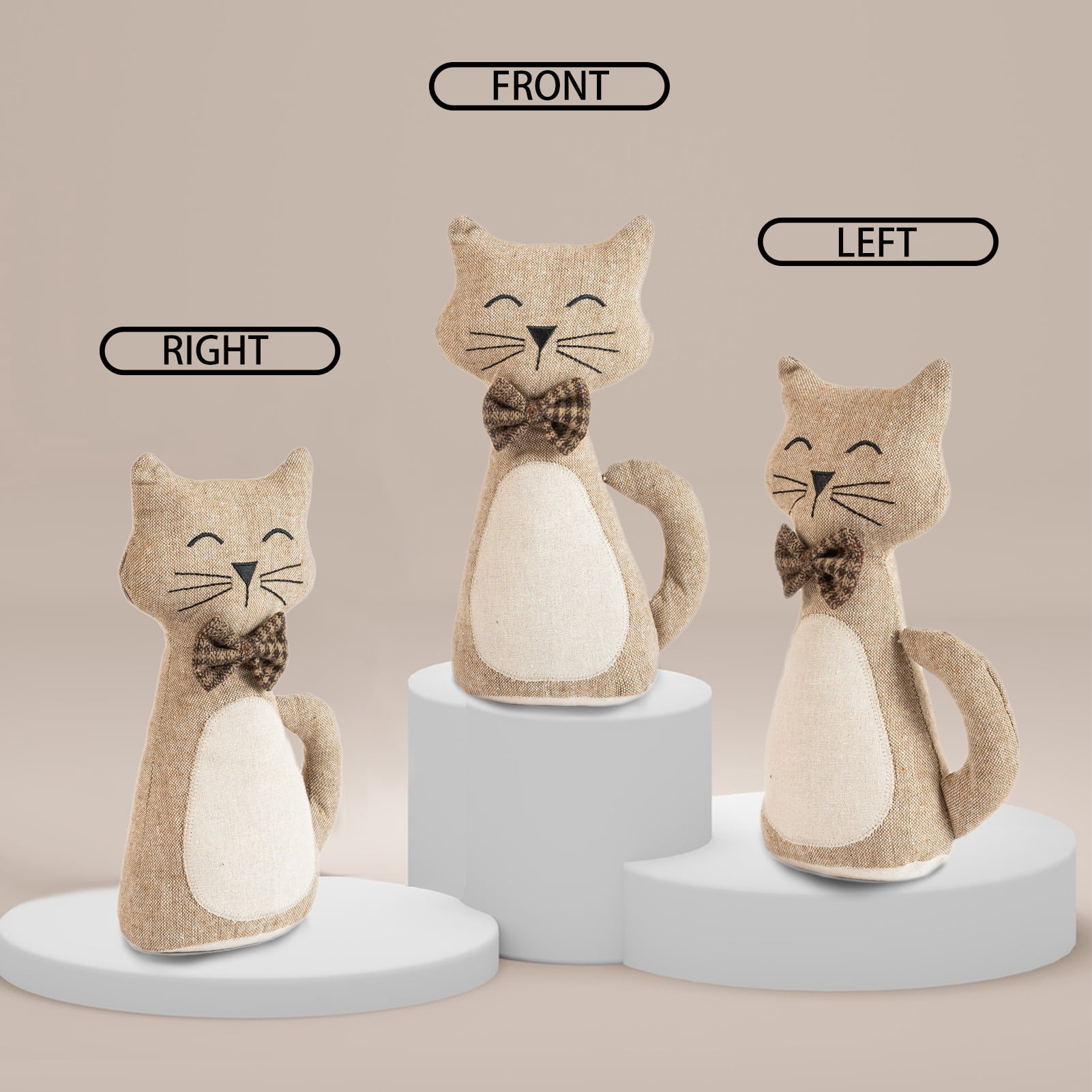 Marwood Cute Door Stopper Decorative Door Stops for Home and Office, Cat Weighted Interior Doorstop Fabric Stuffed Animal Door Stopper Floor Decorative