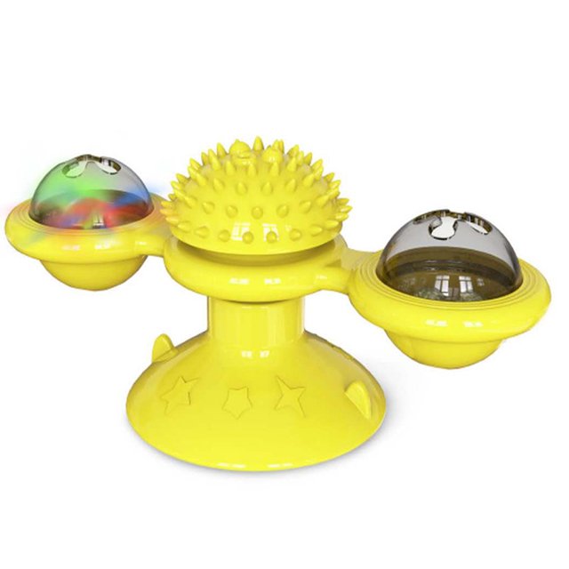 Spinning Pinwheel Teasing Scratchlin Ticklin Juguete interactivo para gatos Rojo Verde