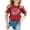 Red, variant on Shirts Girls Heartbeat Sequins Cartoon Print T Shirt Casual Short Sleeve Tee Soft Fashion Girls' Tops, Tees & Blouses Blue 110