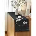 thumbnail image 5 of Table Runner 72 Inches Long for Kitchen Dining, Black Modern Dresser Scarf Farmhouse, Dining Table Decorations for Wedding/Parties, Farmhouse Rabbit Abstract Art 13 x 72 In, 5 of 8