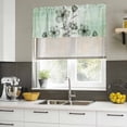 thumbnail image 5 of Green Floral Valances for Windows, Decorative Rod Pocket Window Valance Curtains, Country Rustic Ombre Painting Art Watercolor Short Curtain Drapes for Kitchen/Living Room, 2 Panels, 60" W x 18" L, 5 of 8