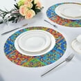 thumbnail image 6 of GZHJMY Mexican Talavera Round Placemats Set of 6, Non-Slip Table Mats Washable Heat Resistant Place Mats for Kitchen Dining Table Home Decor,15.4 Inch, 6 of 7
