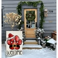 thumbnail image 5 of Welcome Christmas Garden Flags 12.5x18 Double Sided, Xmas Red Paw Print Small Seasonal Decoration for Holiday Winter Yard Outside Outdoor, 5 of 6