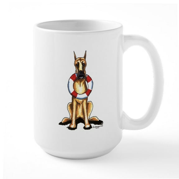 CafePress - Great Dane Rescue Large Mug - 15 oz Ceramic Large White Novelty Mug
