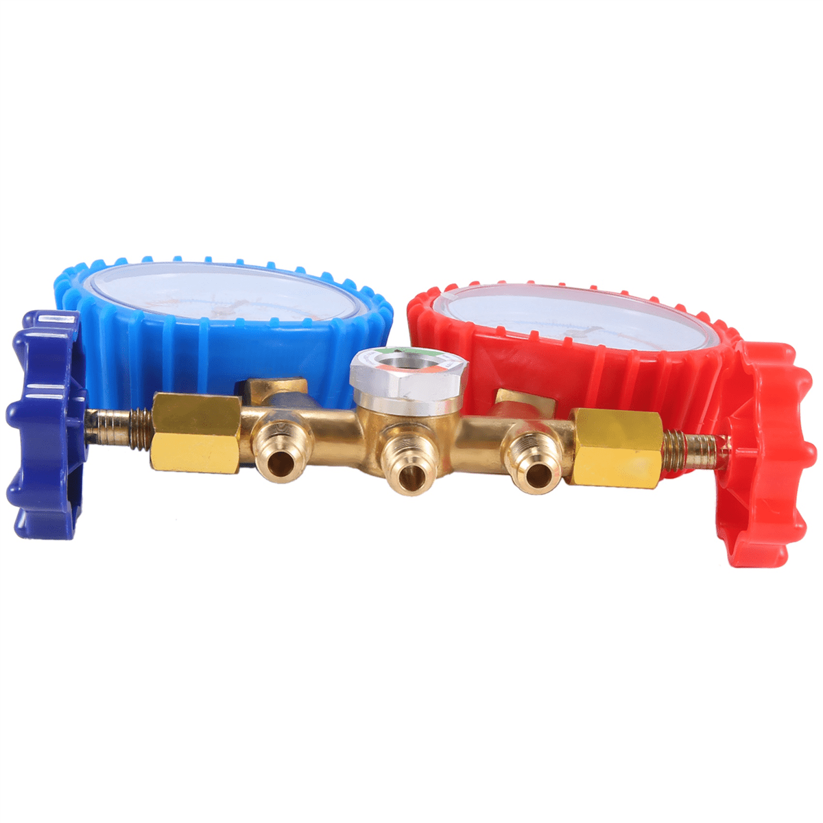 Manifold Gauge Set, 3 Way AC Diagnostic Manifold Gauge Set for R410A/R22/R134A/R404A Refrigerant,Automotive AC Manifold