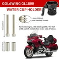 thumbnail image 2 of Goldwing GL1800 Motorcycle Handlebar Cup Holder Water Bottle Drink Holder Compatible with Honda Gold Wing GL 1800 Trike 2001-2021 F6B 2013-2021 (A-Black H-4.1inch), 2 of 6