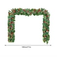 thumbnail image 4 of Artificial Christmas Garland Christmas Flocking Snowflake Rattan 270CM/106IN with Pinecone and Red Berries Mixed Artificial Encryption Falling Snow Rattan, 4 of 8