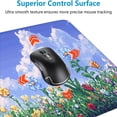 thumbnail image 5 of Pixel Art Gaming Mouse Pad Game Scene 2D Landscape Tulips Daisies Large Gaming Mouse Mat with Stitched Edges,Non-Slip Waterproof Rubber Base Mous Mat Office Computer Keyboard Laptop 31.5x11.8 Inch, 5 of 6