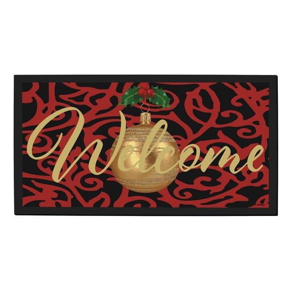 ThisWear Christmas Decorations Christmas Ornament Welcome Mat Holiday Decor for Christmas Party Doormat Multi