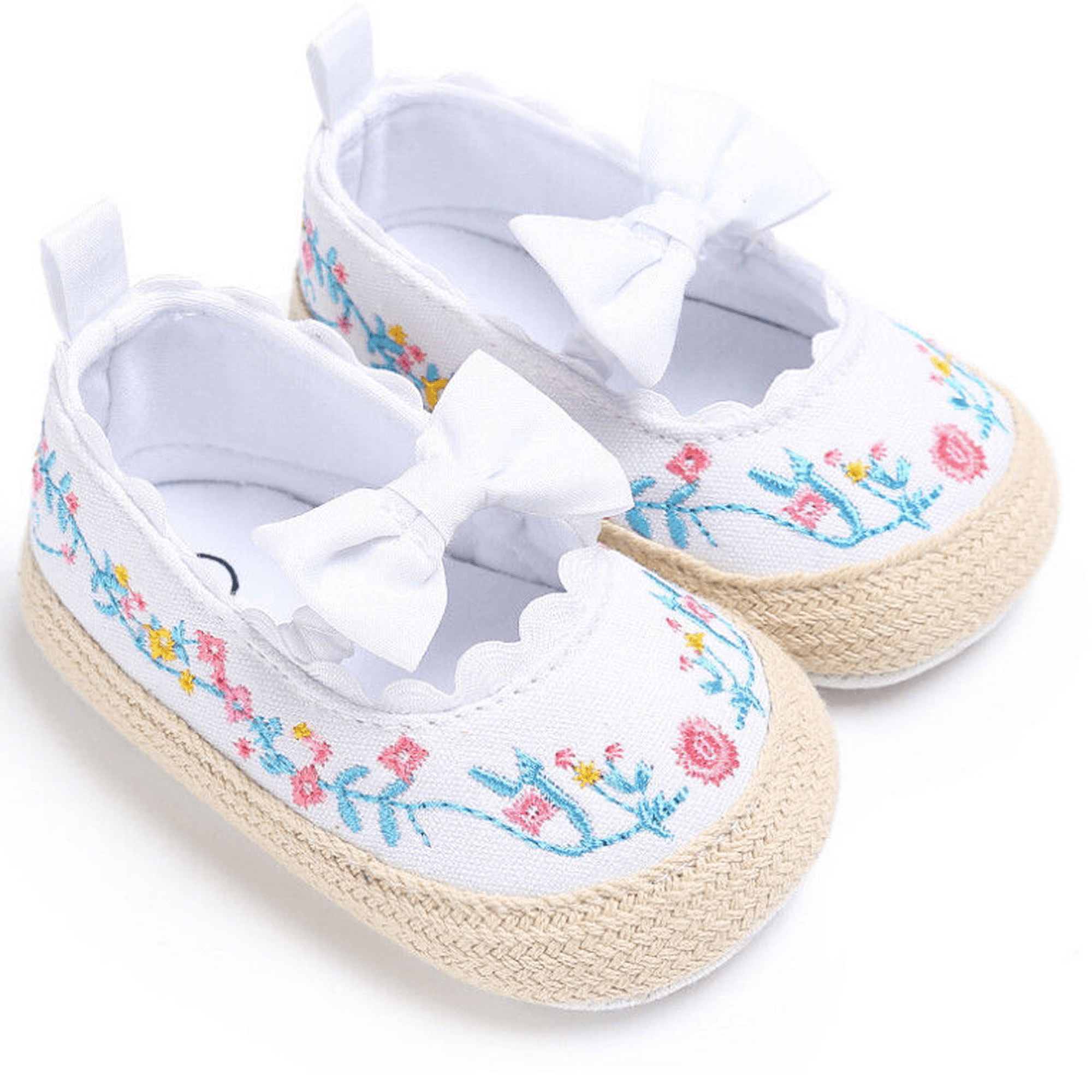 MrToNo First Walking Shoes Crawling Shoes Girls Boys Canvas Baby Shoes 0-6 Months 6-12 Months 12-18 Months Non-Slip Lightweight Learning Running Shoes Baby Slippers 