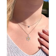 FaithHeart Star of David Cross Necklace for Women Men Sterling Silver Jewish Church Jewelry Solomon Hexagram Christ Protective Amulet Jewelry Gift for Wife Girlfriend Mothers Day