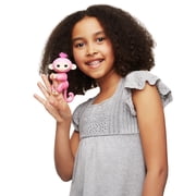 Fingerlings Glitter Monkey- Rose (Pink Glitter) - Interactive Baby Pet - By WowWee