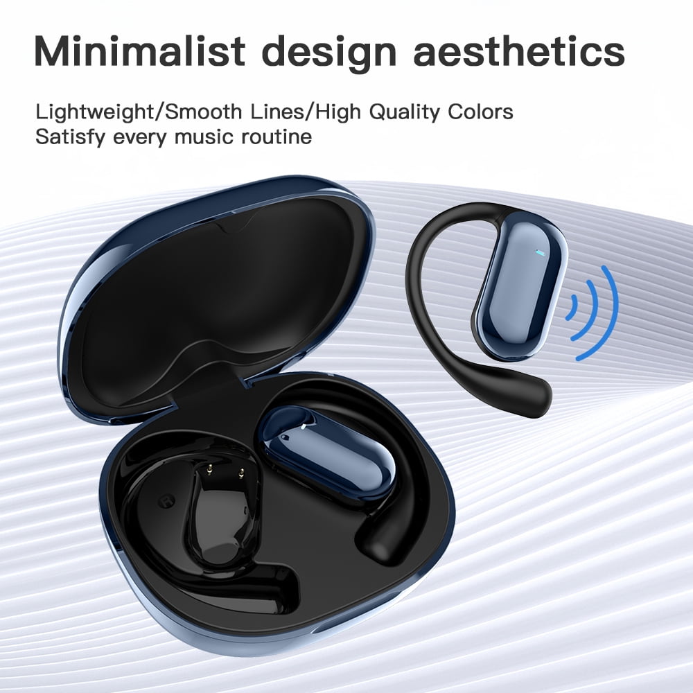 Q16S- PRO Wireless Translation Earbuds with 70 Hour Bluetooth 5.4 Sports Earbuds, Open Earbuds, Wireless Bluetooth Smart Touch Screen, Ear Cup Earbuds with Ear Hooks, IPX5 Waterproof