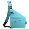 thumbnail image 1 of Bolso de pecho a la moda para hombre riñonera pequeña de gran capacidad bandolera Simple bolso antirrobo correa ajustable riñonera ergonómica, 1 of 6