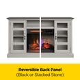 thumbnail image 6 of duraflame® Electric Fireplace Entertainment Center with Glass Cabinet Storage, Blanco Oak, 6 of 25