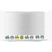 Girl's Super Hero Theme Slim Edible Cake Decoration Ribbons -6Strips