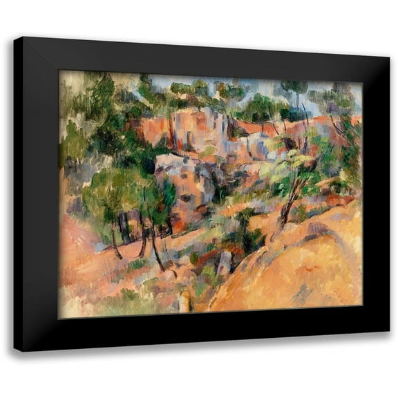 Cezanne, Paul 14x12 Black Modern Framed Museum Art Print Titled - BibÃ©mus Quarry