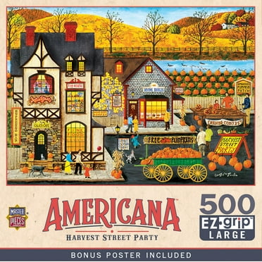 MasterPieces 500 Piece EZ Grip Jigsaw Puzzle - Harvest Street Party