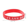 thumbnail image 2 of HONITANO 10Pcs Red Silicone Bracelet for Graduation Party Decorative Wristbands, 2 of 6