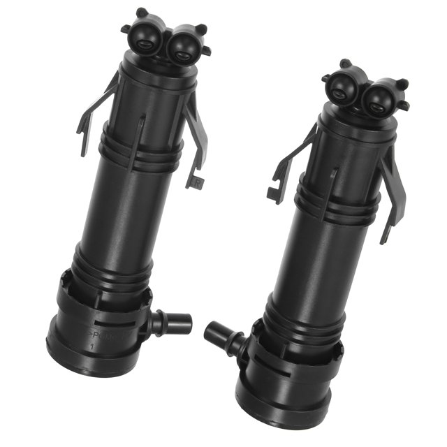 Unique Bargains 2 Pcs Front Left Right Headlight Washer Nozzle Sprayer Jet Fit for Volkswagen Tiguan Black