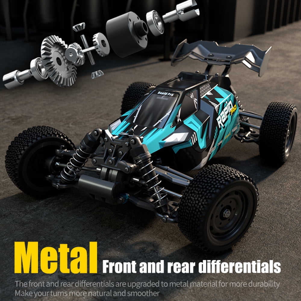 Teeggi 1/16 Fast RC Cars for Adults, Max 45mph Remote Control Car, Brushless Motor Electric Off Road RC Truck, 4WD High Speed Drift RC Car with 3 Lipo Batteries