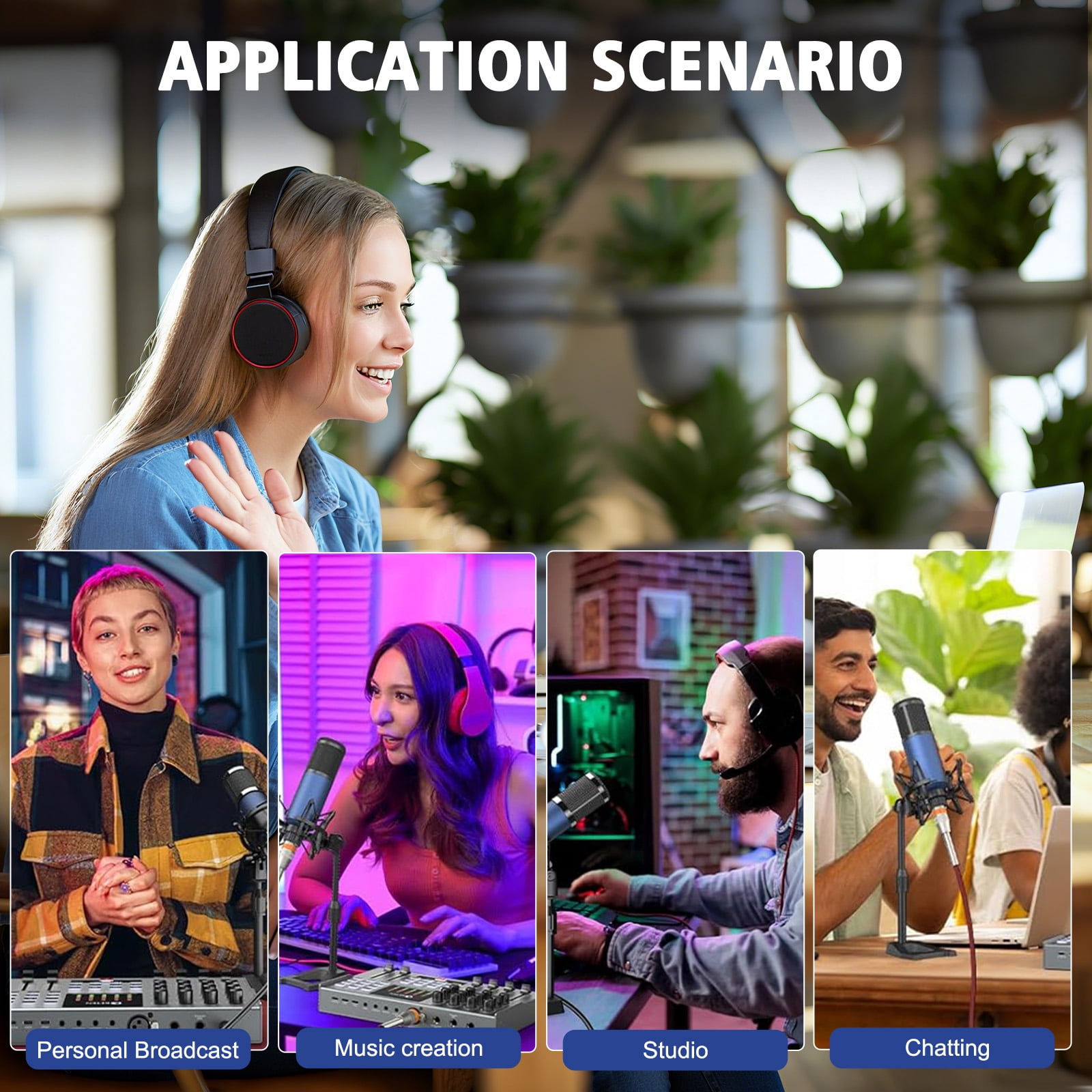 Podcast Equipment Bundle, 2 F11 Condenser Microphones for Y12 Live Sound Card, Perfect for Podcasting, Recording, Singing, Streaming