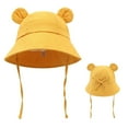 thumbnail image 1 of WUXIAN Infant Kids Hat Solid Color Adjustable Design Cute Cap For Summer Outings Vacations Baby Bonnet, 1 of 2