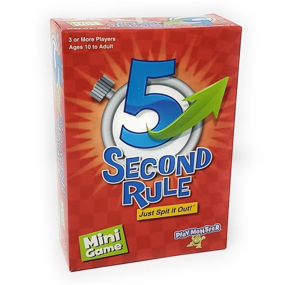 PlayMonster - 5 Second Rule Mini Game - Think Fast and Just Spit It Out! - Family Party Game - 3 Players Ages 10
