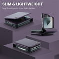 thumbnail image 7 of ELEHOLD Wallet Case for Samsung Galaxy Z Flip 6, premium PU leather zipper card holder phone case zipper card holder phone case,Purple, 7 of 7