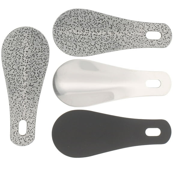BESTOYARD 4Pcs Portable Metal Shoe Horns Small Short Handle Shoe Helper for Boots Shoes
