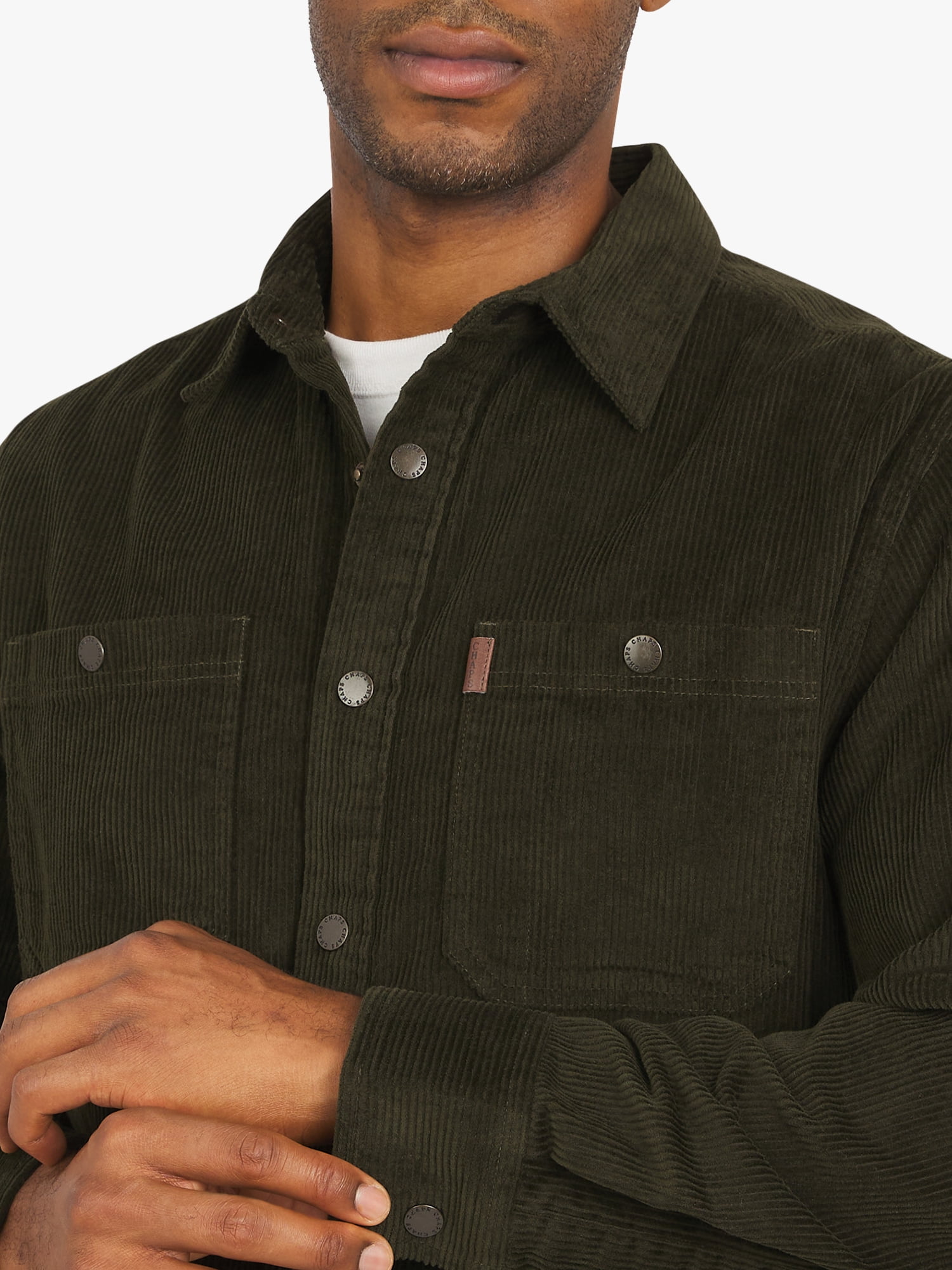 Chaps Men's & Big Men's Corduroy Flannel Lined Shirt, Sizes S-3XL