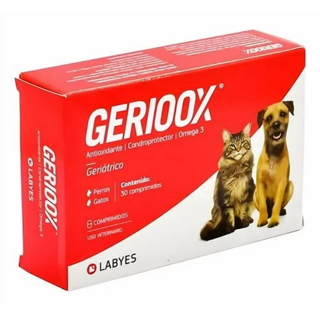 Gerioox 30 Tabs, Suplemento antioxidante y condroprotector para perros y gatos