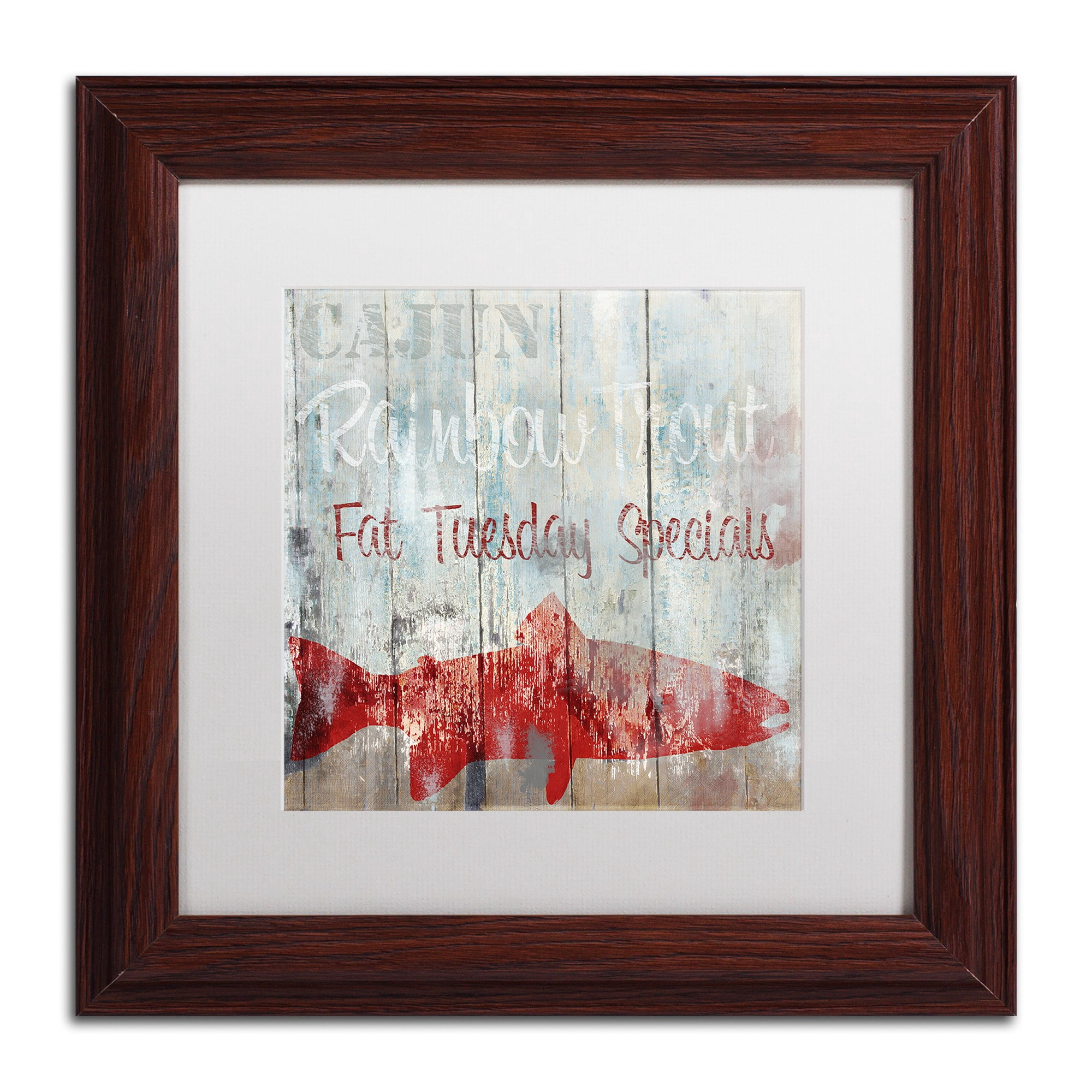 Trademark Fine Art "New Orleans Seafood III" Canvas Art by Color Bakery White Matte, Wood Frame