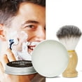 thumbnail image 1 of 60g Natural Mint Scent Men's Shaving Soap Moisturizing Handmade Shave Soap Rich Lather, 1 of 5