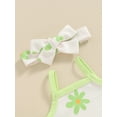thumbnail image 5 of FEORJGP Toddler Baby Girls 2pcs Floral Shorts Set 0 3M 6M 12M 18M Infant Sleeveless Rompers Flower Print Cami Jumpsuits with Elastic Waist PP Shorts a Girl Fashion Cute Casual Summer Outfits, 5 of 7