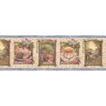 thumbnail image 2 of Teacups Clothed Mice on Vintage Frame Rustic Wallpaper Border Retro Design, Roll 15' x 9'', 2 of 3
