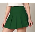 thumbnail image 2 of Made by Johnny Women's Plaid High Waist School Uniform Pleated Skater Tennis Skirt XXL GREEN, 2 of 5