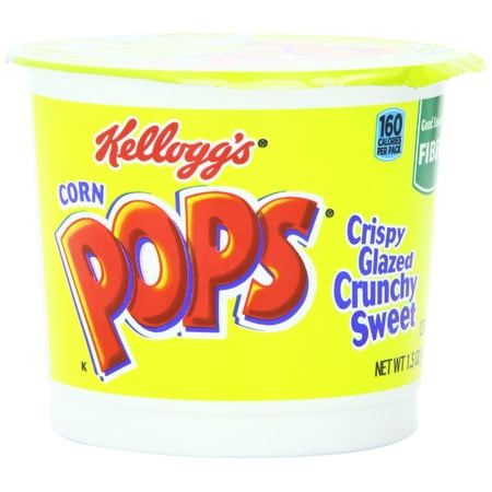 Kelloggs Corn Pops Breakfast Cereal, 1.5 Ounce Single Serve Cup, 6 Cups Total Packaging May Vary