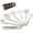 White, variant on Heat-Resistant Kitchen Spatula Set - Non- Cooking Utensils with Solid & Slotted Designs - Grade and -Plated Stainless Steel Handles -Ideal for Nonstick Cookware,