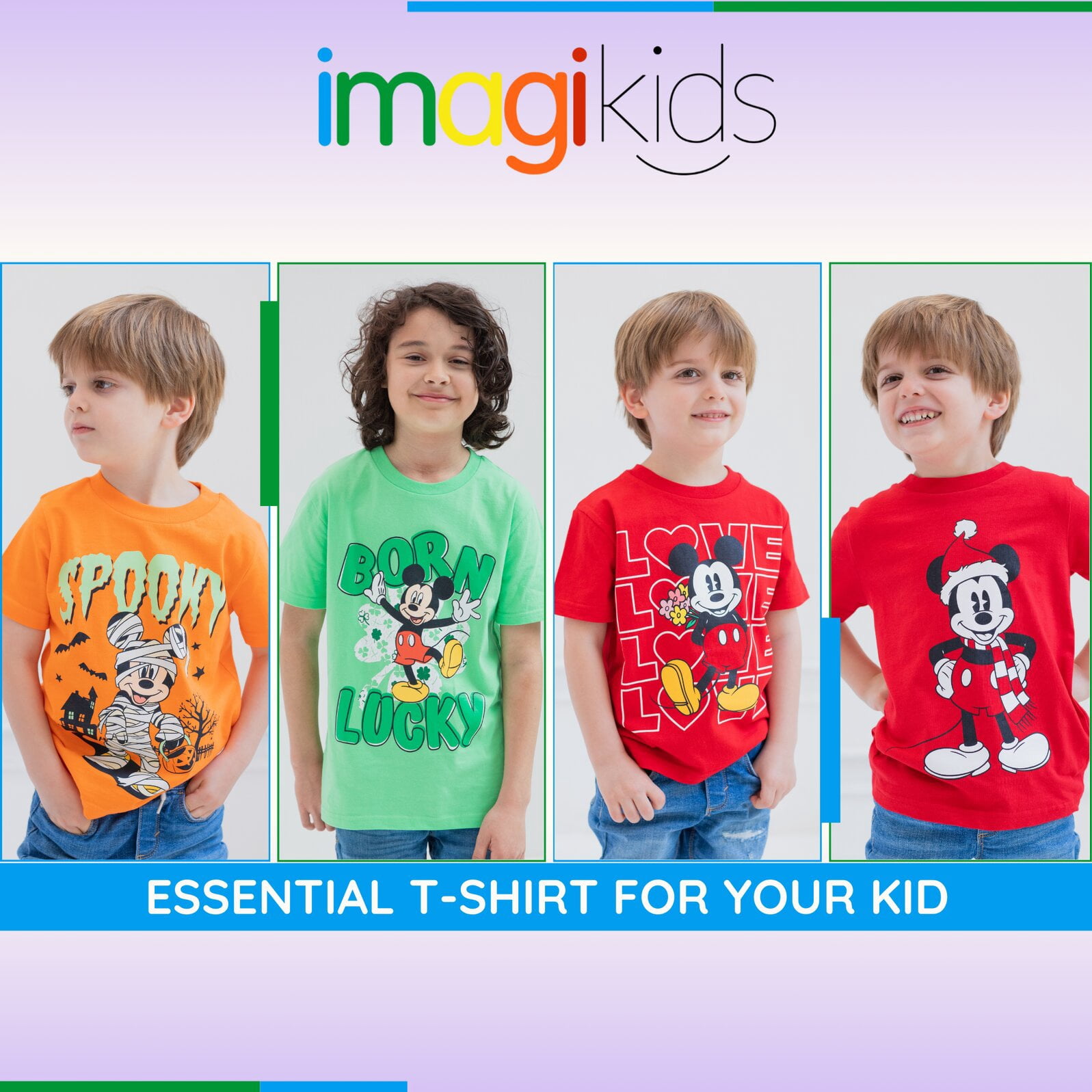 Disney Mickey Mouse Toddler Boys' Short Sleeve Graphic T-Shirt Mummy Orange
