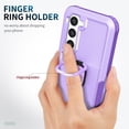 thumbnail image 6 of SaniMore for Samsung Galaxy S23 FE Magnetic Case, Rugged PC & TPU Bumpers with Car Mount & Ring Kickstand Heavy Duty Full Body Protective Case for Women Men, Purple, 6 of 9