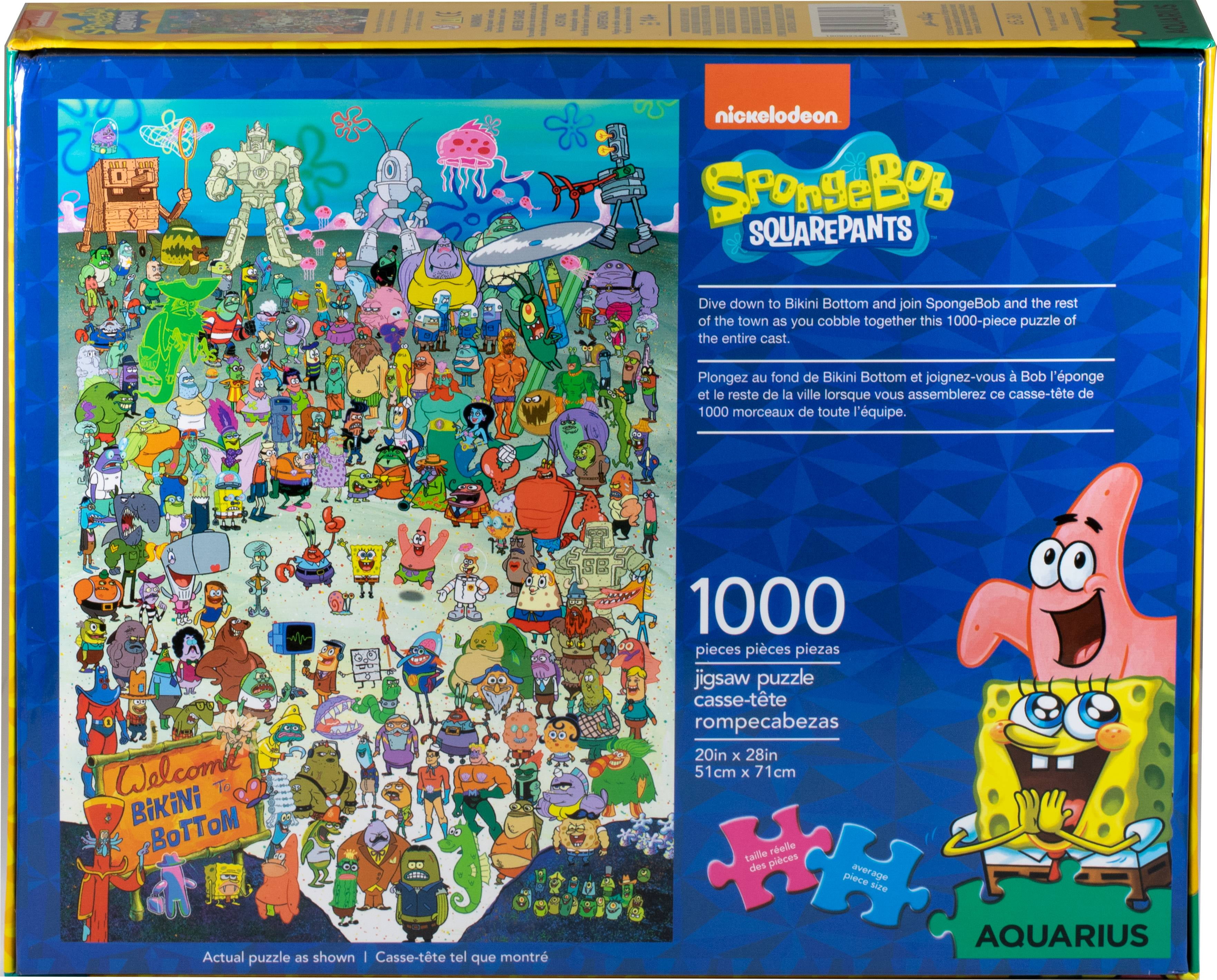 AQUARIUS SpongeBob SquarePants Cast 1000-Piece Jigsaw Puzzle