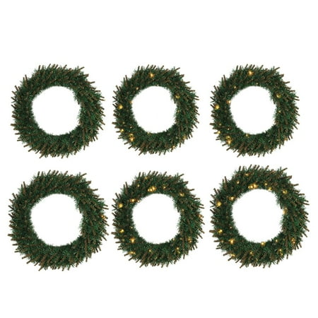 Christmas Window Garland Swag Christmas Green PVC Garland Warm Color Light Decorative Door Hanging Shop Hotel Window Decoration ()